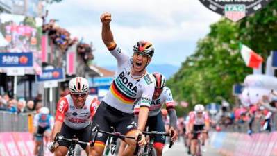 Pascal Ackermann je zmagal tudi drugo etapo dirke po Italiji (ANSA)