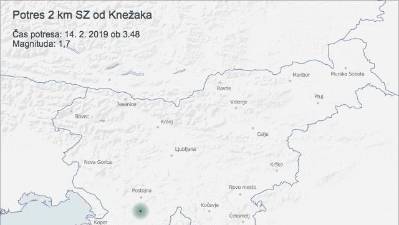 Lokacija potresa (ARSO)