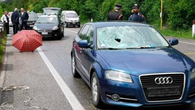 Nad Piščanci je avtomobil na Novi openski cesti zbil pešca (FOTODAMJ@N)
