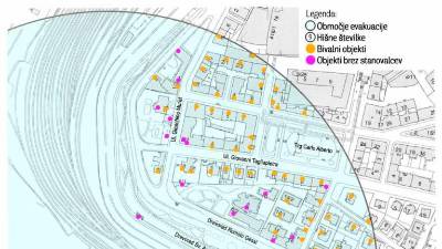 Evakuirali bodo območje v sinjem