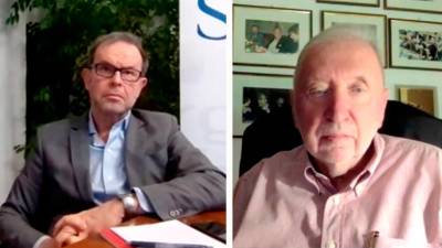 Od leve Livio Semolič in Dimitrij Rupel