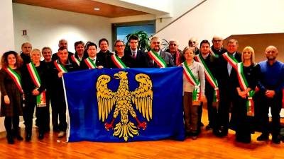 Furlanski župani na tiskovni konferenci