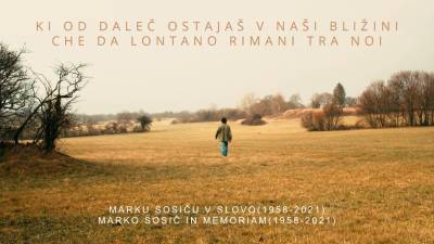 Filmski poklon Marku Sosiču bodo danes ob 18. uri predvajali na spletnem Youtube kanalu Slovenskega stalnega gledališča