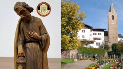 Ukradeni kipec in cerkev, iz katere so ga pred več kot 40 leti izmaknili (KARABINJERJI, JENESIEN.NET)