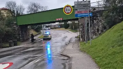 Včerajšnja nesreča pri železniškem mostu v Solkanu