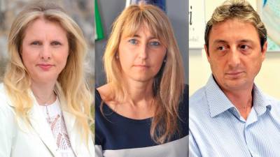 Z leve: Martina Škabar, Tanja Kosmina in Maurizio Vidali