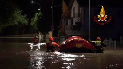 Nočno posredovanje gasilcev (ANSA)