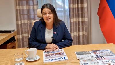 Ministrica za Slovence v zamejstvu in po svetu Suzana Lep Šimenko (ZAJEM ZASLONA)
