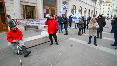 Eden od protestov muzejskih delavcev (FOTODAMJ@N)