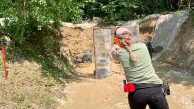 Eva Fučka v akciji med tekmovanjem (OSEBNI ARHIV)