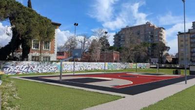 Računalniški prikaz novega igrišča ob nekdanjem jezuitskem kompleksu Stella Matutina