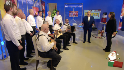 V današnjem Športelu bo gost tudi pevska skupina Klapa Skala iz Gropade (ZAJEM ZASLONA)