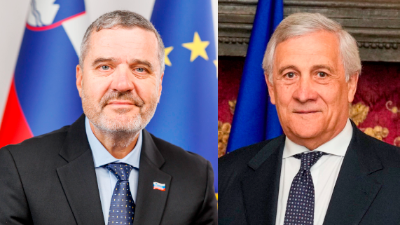 Slovenski zunanji minister Tone Kajzer in italijanski zunanji minister Antonio Tajani