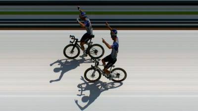Tako sta ciljno črto prečkala Florian Lipowitz (levo) in Giulio Pellizzari (TOUROFSLOVENIA.SI)