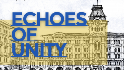 Detajl plakata razstave Echoes of Unity