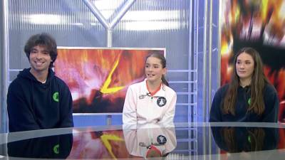 Z leve: Matteo Cigui, Tereza Plesničar in Petra Kalc