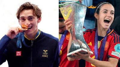 Švedski skakalec s palico Armand Duplantis in španska nogometašica Aitana Bonmati sta najboljša športnika v letu 2025 po izboru Mednarodnega združenja športnih novinarjev (AIPS)