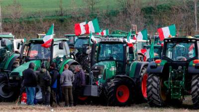 Protest italijanskih kmetov (ANSA)