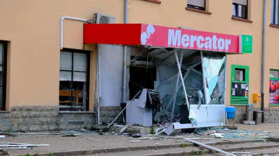 V Bertokih so razstrelili bankomat (PRIMORSKE NOVICE/TOMAŽ PRIMOŽIČ/FPA)