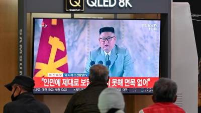 Nagovori severnokorejskega voditelja Kima Jonga-una (ANSA)