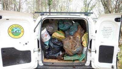 Del odpadkov, ki so jih odpeljali v odlagališče (FACEBOOK/SOS CARSO)