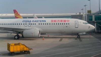 Letalo boeing 737-800NG v Wuhanu letos februarja (ANSA)