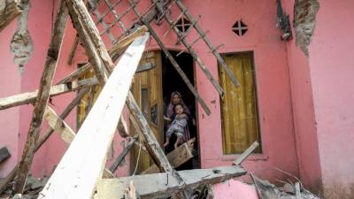 Potres je poškodoval več poslopij (ANSA)