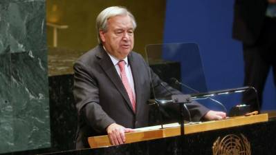 Generalni sekretar ZN Antonio Guterres na 80. zasedanju Generalne skupščine ZN (ANSA)