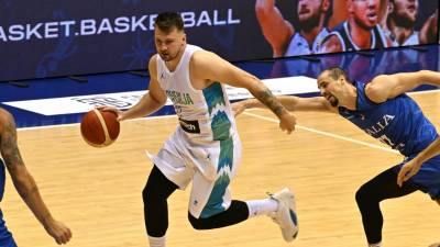 Luka Dončić na junijski tekmi v Trstu med Italijo in Slovenijo (FOTODAMJ@N)