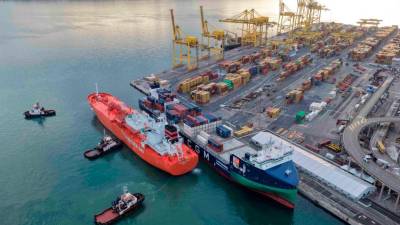 Ladja Salamanque in tanker Ravenna Knutsen (OBALNA STRAŽA)