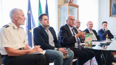 Na včerajšnji tiskovni konferenci o varnosti in mobilnosti (TIBALDI)