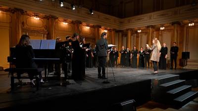 Koncert spomina in dialoga, posvečen Borisu Pahorju: Vikra, komorni zbor Glasbene matice pod vodstvom Petre Grassi (FOTODAMJ@N)