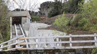 Gradbišče grajske vzpenjače (BUMBACA)