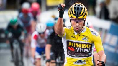 Slovenski kolesar Primož Roglič sodi med favorite za končno zmago na Giru (ANSA)