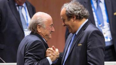 Sepp Blatter in Michel Platini (ANSA)