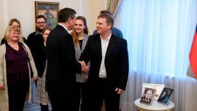 Predsednik Borut Pahor z Gorazdom Pučikom (TWITTER)
