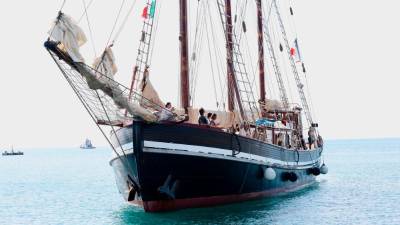 Škuner Bel Espoir je danes popoldne priplul v Trst (LUCA TEDESCHI/FOTODAMJ@N)