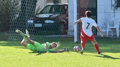 Vratar Mladosti Nathan Peric na tekmi v Trebčah proti Primorcu (FOTODAMJ@N)