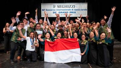 Največ točk si je letos prislužil mešani pevski zbor iz Indonezije (SEGHIZZI)