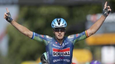 Belgijec Tim Merlier je slavil na trasi od Perigueuxa do Bergeraca, dolgi 180,4 kilometra