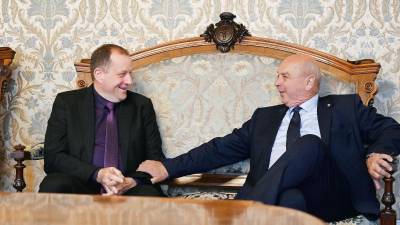 Maurizio Marchesich (levo) in tržaški župan Roberto Dipiazza (FOTODAMJ@N)