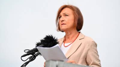 Zgodovinarka Marta Verginella na svečanosti v Bazovici (FOTODAMJ@N)