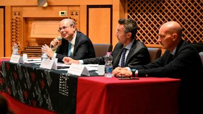 Z leve predsednik konservatorija Lorenzo Capaldo, pravnik Andrea Crismani in direktor Sandro Tortolano (FOTODAMJ@N)