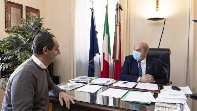 Avstrijski podjetnik na sestanku s tržaškim županom (FOTODAMJ@N)