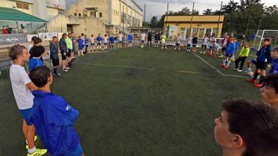 Nogometaši Sistiane Sesljana na prvem treningu v Vižovljah (FOTODAMJ@N)