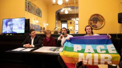 V kavarni San Marco so predstavili drugi svetovni pohod za mir (FOTODAMJ@N)