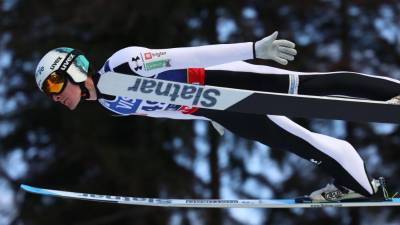 Domen Prevc je dosegel jubilejno deseto posamično zmago v karieri (ANSA)