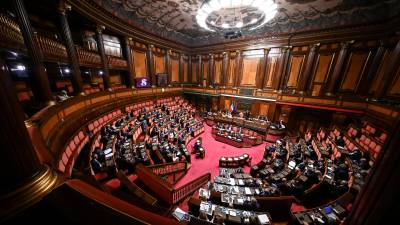 Italijanski senat na arhivskem posnetku (ANSA)