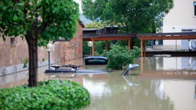 Poplave med Imolo in Faenzo (ANSA)