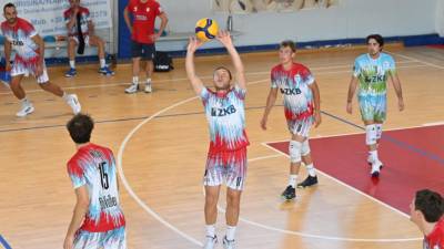 Z včerajšnje tekme SloVolleyja ZKB za 51. Pokal za bazoviške žrtve (FOTODAMJ@N)